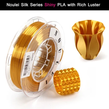 Noulei 4pcsx0.25kg drukarka 3D wątek 1.75 mm Jedwabny PLA błyszczący metaliczny połysk materiały drukowane złoto-czerwone kolory