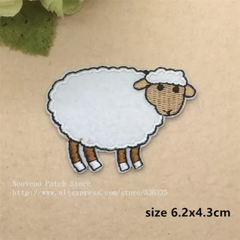Nowa dostawa 10 szt. Piękne owce haftowane żelazko na cartoon łaty BX odzież aplikacje akcesoria darmowa wysyłka