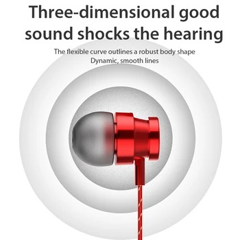 Nowa dostawa 9D subwoofer redukcja szumów słuchawki przewodowe wbudowany mikrofon magnetyczne wielokolorowe muzyczne słuchawki