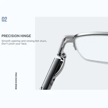 Nowa dostawa anty-niebieski promień i anty-zmęczenie okulary do czytania moda metalowa oprawka, okulary połowa okulary Przeciwsłoneczne dla osób starszych
