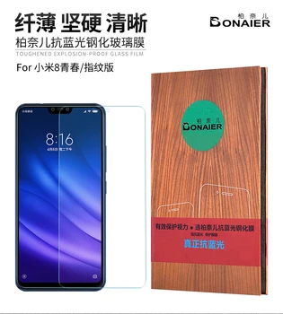 Nowa dostawa Bonaier Triple Enhanced Black Full Glue 2.5 D 9H szkło hartowane folia do Xiaomi Mi8 Lite Mi 8 Lite Oryginał +prezent