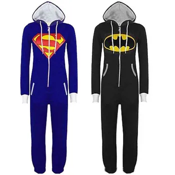 Nowa Dostawa Piżamy Onesies Mężczyźni Kobiety Superman Jeden Kawałek Piżamy Bielizna Nocna Onesies Dla Dorosłych Unisex