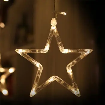 Nowa długa pięcioramienna gwiazda wiersz wspaniałe światła Narodzenie, ślub, urodziny dekoracji sali dziennej gwiazdy festiwalu-decor