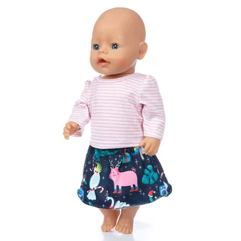 Nowa siatka sukienka lalka odzież nadaje się 17 cali 43 cm lalka ubrania urodziło się dziecko garnitur dla dziecka Urodziny festiwal prezent