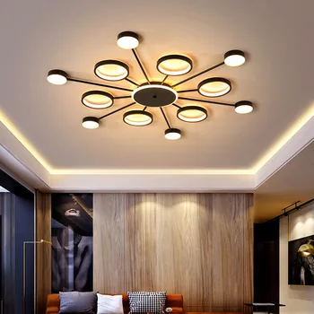 Nowa sypialnia led lampa sufitowa nowoczesna salon żyrandol pokój lampa kwadratowa okrągła lampa led villa hotel lampa fabryki sprzedaży bezpośredniej