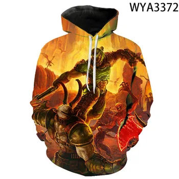 Nowe 3D drukowane gry Doom Eternal mężczyźni kobiety dzieci bluzy meble odzież sweter z długim rękawem chłopiec dziewczynka dziecięca kurtka