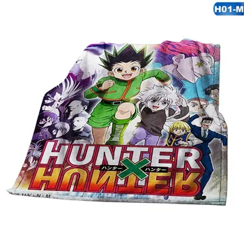 Nowe anime Hunter Hunter miękki, ciepły koc miękki ciepły koral polar miś rzut koc łóżko dywan wahadłowiec 1 szt.