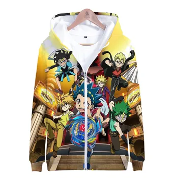 Nowe dzieci bluza Beyblade Burst Evolution moda 3D bluzy z kapturem chłopcy dziewczynki z długim rękawem kreskówka kurtka odzież Dziecięca