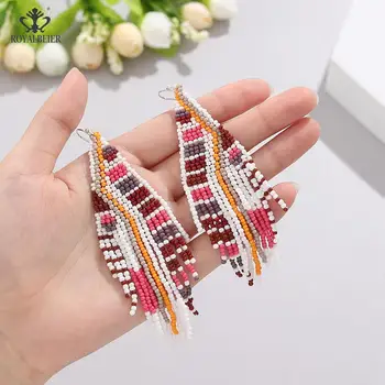 Nowe kolorowe długie nieregularne kolczyki kutas wysokiej jakości ręcznie robione kolczyki kolczyki moda biżuteria akcesoria dla kobiet