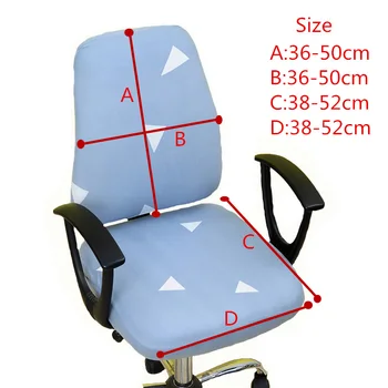 Nowe kolory fotel odcinek pokrowce biuro obrotowy podnośnik komputerowe pokrowce na krzesła 2 szt./kpl. elastyczne pokrowce na krzesła wymienne