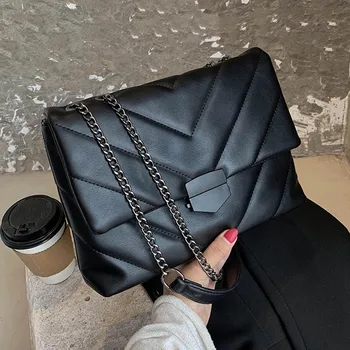 Nowe miękkie sztuczne skórzane damskie torby na ramię 2021 modny łańcuch damskie torby na ramię codzienne zakłady damskie portfele