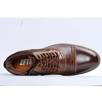 Nowe męskie buty Martins man buty z naturalnej skóry, ręcznie robione buty męskie duże rozmiary sznurowane męskie codzienne botki 434
