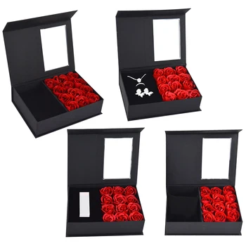 Nowe wieczne mydło Róża pudełko Exqusite Walentynki Róża pudełko biżuteria zegarki szminka skrzynia Walentynki opakowaniu