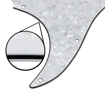 Nowy 2 szt. Leworęczny Pickguard SSS 11 otworów zarysowania płyty 4Ply perła Czarny +biały perłowy