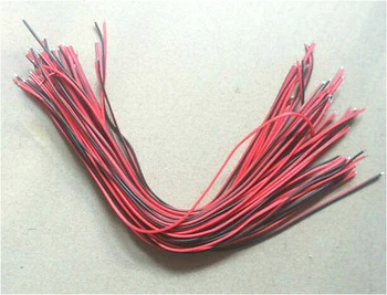 Nowy 22 AWG 2 Pin jednokolorowe taśmy led Czerwony/Czarny przewód 30 cm kabel DIY!200 szt./lot