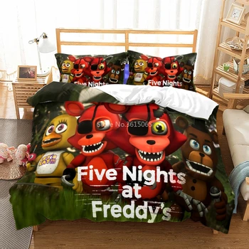 Nowy 3D Five Nights At Freddy ' s Wzór kołdrę z наволочкой zestaw pościeli Twin Full Queen King Size do wystroju sypialni