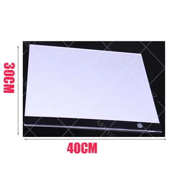 Nowy A3 LED Drawing Digital Graphics Pad USB Light pad drawing tablet Electronic Art embroidery accessories diamond painti