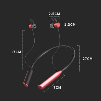 Nowy Bluetooth 5.0 Wysokiej Jakości Stereo Sportowe Słuchawki Magnetyczne Bezprzewodowe Słuchawki Szyi Wisi Runiczny Zestaw Słuchawkowy
