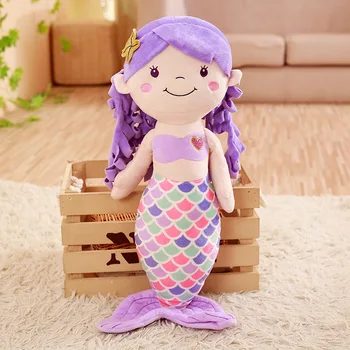 Nowy duży 90 cm kreskówka Syrena miękki rzut poduszki dla dzieci zabawki pluszowe lalki