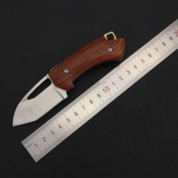 Nowy EDC narzędzie mini przewodnik składany nóż D2 ostrze Adamaszek stal kemping polowanie przetrwanie składane noże