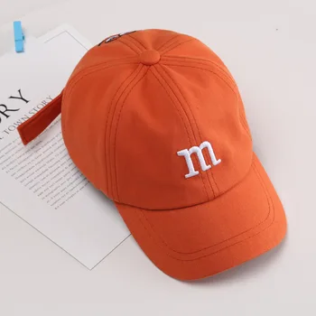 Nowy nabytek hot sell emmbroidery letter m kids Baseball Cap print letter Summer hat Outdoor Adjustable Hip Hop Hats Casquette