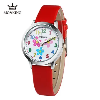 Nowy Przyjazd Moda Piękne Dziewczyny Projekt Dla Dzieci Zegar Dzieci Kwarcowy Kolor Kwiaty Dziewczyna Zegarek Chłopiec Dziecko Świąteczny Prezent Reloj Relogio
