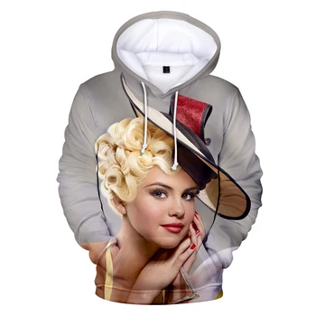 Nowy Selena Gomez 3D bluzy Mężczyźni/Kobiety jesienna moda popularny hip-hop bluza 3D drukowania Selena Gomez bluzy