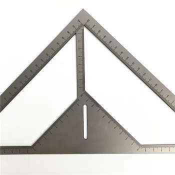 Nowy stalowy narożnik linijki, kątomierza 90 stopni kwadratowa linia do podłogi spustowy wzór płytki Woodwroking oznakowanie ręczne narzędzia pomiarowe