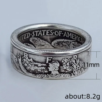 Nowy STANY zjednoczone 1945 dolar pół męskie pierścień pamiątkowy prezent dla chłopaka handmade rocznika partii męskie pierścień biżuteria drop shipping