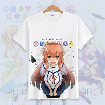 Nowy Мачикадо Мазоку Demon dziewczyna z sąsiedztwa cosplay koszulka anime cień pani Yoshida YUKO t-shirt z krótkim rękawem topy tee