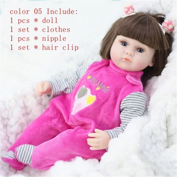 NPK 42 cm Bebe Reborn lalka z miękkim materiałem ciało dziecka różowy Księżniczka dziecko lalki dziewczyny, zabawki dla dzieci, lalki lalka noworodek boże Narodzenie