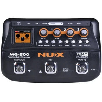 NUX MG-200 gitarowy procesor multi pedał efektów 55 efektów 70 sekund nagrywanie gitary петлитель błona maszyna