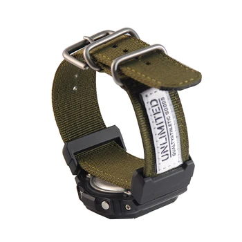 Nylon NATO watchband GA-110/100,DW-5600,GW-6900 Taśmy pierścień klamra, pasek, bransoletka z adapterami