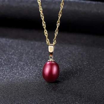 Obecnie naszyjnik z żółtego złota 18 karat naturalne słodkowodne perły wisiorek wykwintne biżuteria dla kobiety