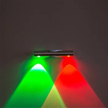 Obrotowy reflektor led kinkiet 2 W / 6 W lustro ścienne w łazience światło AC85-265V ścienny kinkiet sypialnia lampa dekoracji domu lampka nocna