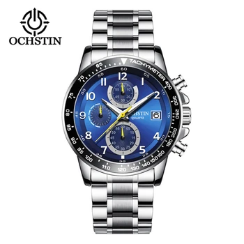 OCHSTIN Luxury Full Steel Business Watch orologio militare Men Fashion Sport Kwarcowy chronograf zegarek mode homme horloges