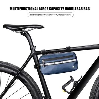Odblaskowe roweru kierownica torba izolowana przednia torba na rower MTB kierownica torba Паньер torba wodoodporna przednia rama rowerowa kosz