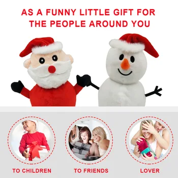 Odwrócenie Christmas Snowman Przekształca Świętego Mikołaja Miękka Lalka Miękkie Pluszowe Zabawki Wymienne Prezent Dzieci Chłopcy Dziewczęta Nowy Rok Kawii