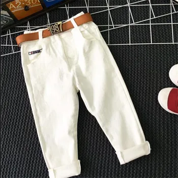 Odzież dziecięca chłopiec spodnie wiosna i jesień przypływ 2018 casual spodnie dziewczyny spodnie biały czarny czerwony zielony cukierki spodnie
