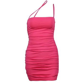 Odzież UVRCOS2020 Jesienna hot moda pasek karbowany Slim-Fit kobieca sukienka