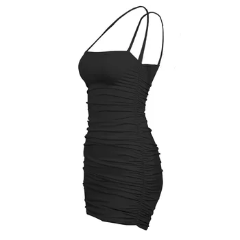 Odzież UVRCOS2020 Jesienna hot moda pasek karbowany Slim-Fit kobieca sukienka
