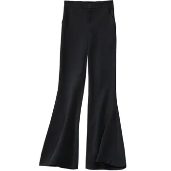Ogromny rozmiar M-5XL spodnie damskie wysokiej jakości 2020 nowe jesienne i zimowe damskie spodnie-dzwony modny garnitur spodnie czerwony czarny