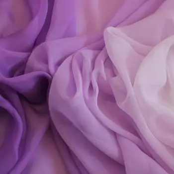 Ombre szyfonu tkaniny delikatne miękkie kolorowe tańczenia sukienka oddychającym струящееся sukienka DIY tkaniny