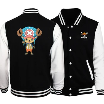 One Piece Logo Printed Jacket Street Trendy Classic Anime Mens Base Uniform Casual Wygodna Kurtka Dla Mężczyzn Styl