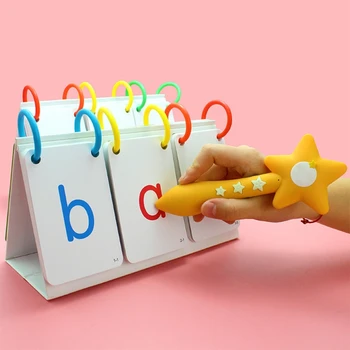 OOTDTY 66Pcs Kids Sight Words Phonics Alphabets Flashcards Desk Calendar Education Learning Toys for Kids Boys Girls Age 3+