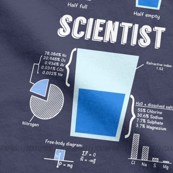 Optymista Pesymista Naukowiec Męska Koszulka Science Funny Physics Okrągły Dekolt Sukienka Z Krótkim Rękawem Bawełniane Koszulki Pomysł Na Prezent T-Shirt