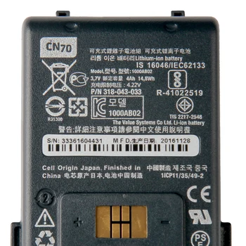 Oryginalna bateria zastępcza 1000AB02 dla Intermec Honeywell CN70E CN70 318-043-033 autentyczna bateria 4000 mah