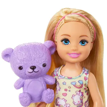 Oryginalna lalka Barbie Chelsea Boneca baby bed time Feature Tęcza Syrena Dobranoc zabawki dla dzieci, urodziny lalki dla dziewczyn