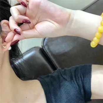 Oryginalny 18-karatowego żółtego złota kolczyki Zaczepu na ucho ucha linii kolczyki pusty uchwyt DIY dla kobiet kolczyki biżuteria akcesoria biżuteria