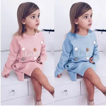 Oryginalny Baby Girl list sweter bluza odzież odzież dla Dzieci mały plac stroje odzież Dziecięca Ropa Ninos #5L